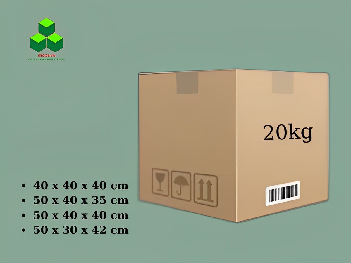 kích thước thùng carton 20kg