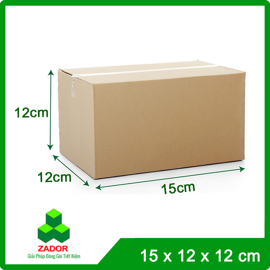 Hộp carton nhỏ Zador 15x12x12 3 lớp