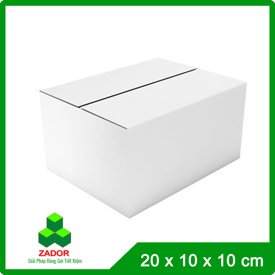 Hộp carton trắng size 20x10x10 3 lớp